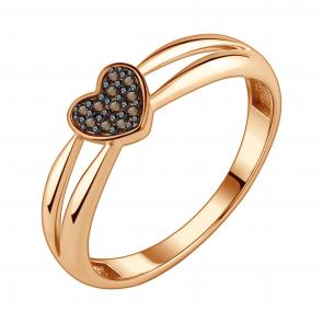 Кольцо из золочёного серебра TALANT с фианитом 20-7S-0007-15155 фото