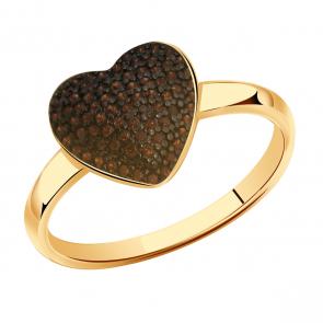 Кольцо из золочёного серебра TALANT с фианитом 20-7S-0007-15156 фото