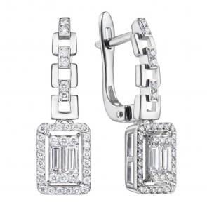 Серьги из белого золота DOLCE DIAMOND с бриллиантом 20085012 фото