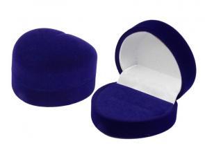 Футляр флокированный Сердечко под кольцо и серьги серия Классика 20101-с фото