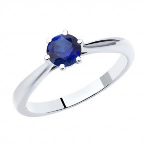 Кольцо из белого золота SOKOLOV с сапфиром 2011173-3 фото