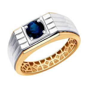 Золотое кольцо SOKOLOV с сапфиром 2011206 фото