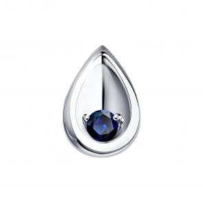 Подвеска из белого золота SOKOLOV с сапфиром 2030108 фото
