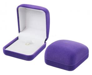 Футляр флокированный прямоугольный под серьги и подвеску серия Классика 20303-лил фото