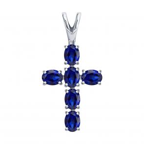 Подвеска из белого золота SOKOLOV с сапфиром 2030345-3 фото