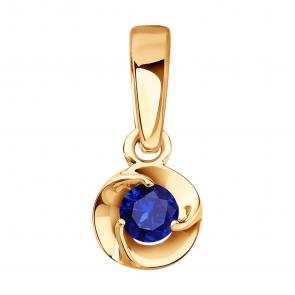 Золотая подвеска SOKOLOV с сапфиром 2030356 фото