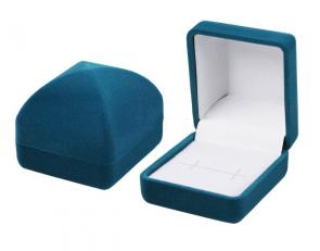 Футляр флокированный пирамида под кольцо и серьги Классика 20401-мв фото