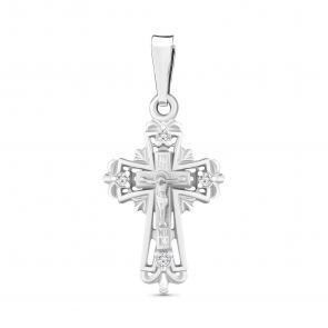 Подвеска из белого золота AQUAMARINE с фианитом 20472б фото