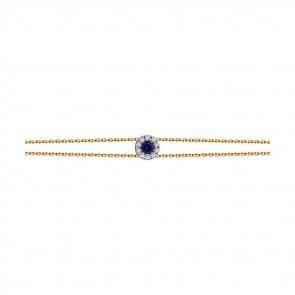 Золотой браслет SOKOLOV с бриллиантом и сапфиром 2050060 фото