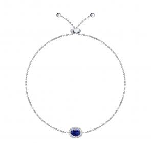 Золотой браслет SOKOLOV с бриллиантом и сапфиром 2050099-3 фото