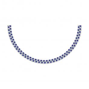 : Колье из белого золота с бриллиантами и сапфирами 2070054-3 фото