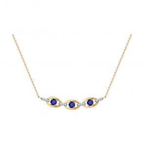 : Колье из золота с бриллиантами и сапфирами 2070064 фото