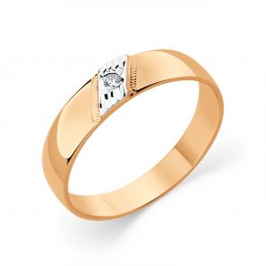 Кольцо из комбинированного золота Мастер Бриллиант с бриллиантом 20M1-404030-01-00 фото