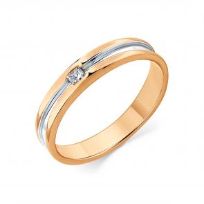 Кольцо из комбинированного золота Мастер Бриллиант с бриллиантом 20M1-404254-00-00 фото