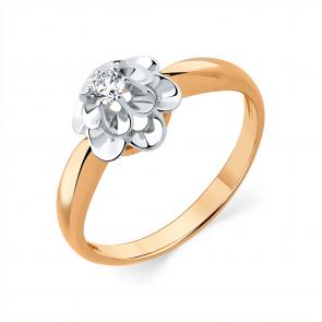 Кольцо из комбинированного золота Мастер Бриллиант с бриллиантом 20M1-405069-00-00 фото