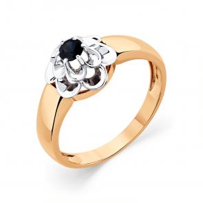 Кольцо из комбинированного золота Мастер Бриллиант с сапфиром 20M1-406169-00-02 фото