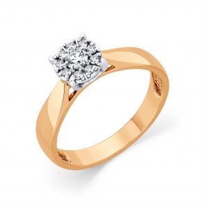 Кольцо из комбинированного золота Мастер Бриллиант с бриллиантом 20M1-407017-00-00 фото