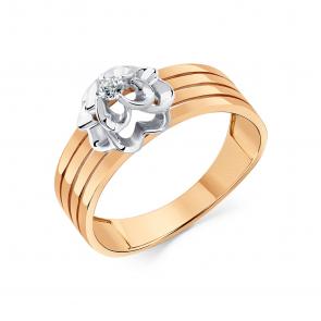 Кольцо из комбинированного золота Мастер Бриллиант с бриллиантом 20M1-407693-00-00 фото