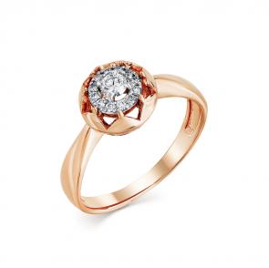 Кольцо из комбинированного золота Мастер Бриллиант с бриллиантом 20M1-407907-00-00 фото