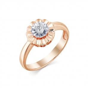 Кольцо из комбинированного золота Мастер Бриллиант с бриллиантом 20M1-407909-00-00 фото