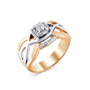 Кольцо из комбинированного золота Мастер Бриллиант с бриллиантом 20M1-407911-00-00 фото