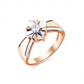 Кольцо из комбинированного золота Мастер Бриллиант с бриллиантом 20M1-407914-00-00 фото