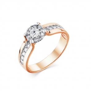 Кольцо из комбинированного золота Мастер Бриллиант с бриллиантом 20M1-407970-00-00 фото