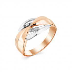 Кольцо из комбинированного золота Мастер Бриллиант с бриллиантом 20M1-408002-00-00 фото