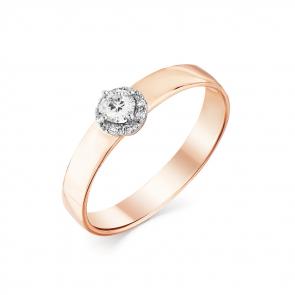 Помолвочное кольцо из комбинированного золота Мастер Бриллиант с бриллиантом 20M1-408070-00-00 фото