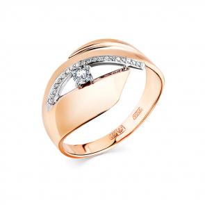 Кольцо из комбинированного золота Мастер Бриллиант с бриллиантом 20M1-408135-00-00 фото