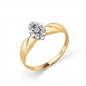 Кольцо из комбинированного золота Мастер Бриллиант с бриллиантом 20M1-408381-00-00 фото