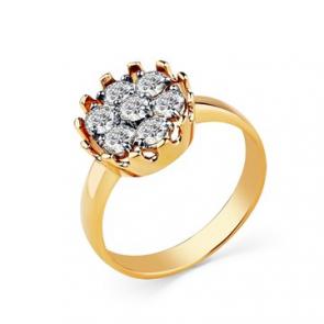 Кольцо из комбинированного золота Мастер Бриллиант с бриллиантом 20M1-408549-00-00 фото