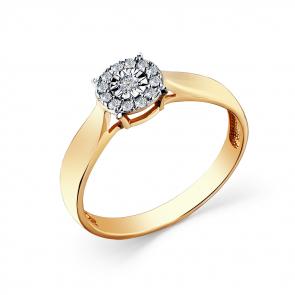 Кольцо из комбинированного золота Мастер Бриллиант с бриллиантом 20M1-408634-00-00 фото