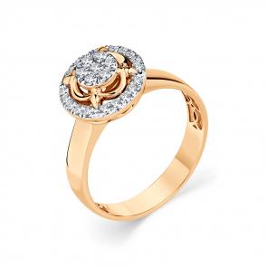 Кольцо из комбинированного золота Мастер Бриллиант с бриллиантом 20M1-408928-00-00 фото