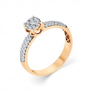 Кольцо из комбинированного золота Мастер Бриллиант с бриллиантом 20M1-408931-00-00 фото