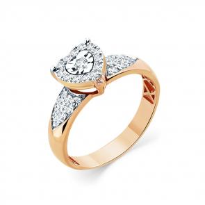 Кольцо из комбинированного золота Мастер Бриллиант с бриллиантом 20M1-408947-00-00 фото