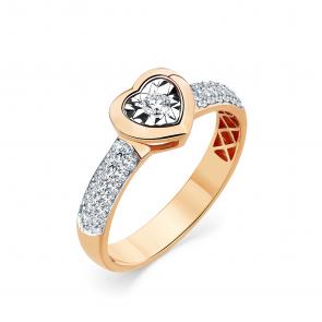 Кольцо из комбинированного золота Мастер Бриллиант с бриллиантом 20M1-408950-01-00 фото