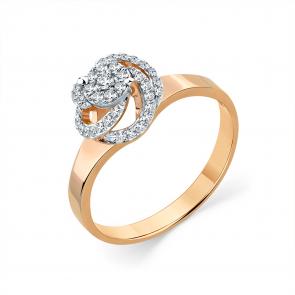 Кольцо из комбинированного золота Мастер Бриллиант с бриллиантом 20M1-409139-00-00 фото