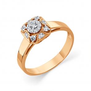 Кольцо из комбинированного золота Мастер Бриллиант с бриллиантом 20M1-409150-00-00 фото