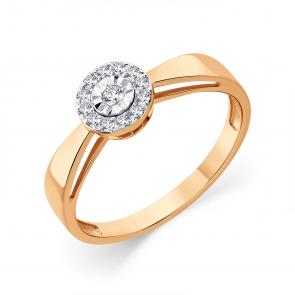 Кольцо из комбинированного золота Мастер Бриллиант с бриллиантом 20M1-409235-70-00 фото