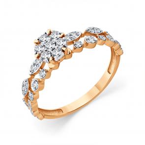 Кольцо из комбинированного золота Мастер Бриллиант с бриллиантом 20M1-409252-70-00 фото