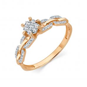 Кольцо из комбинированного золота Мастер Бриллиант с бриллиантом 20M1-409260-70-00 фото