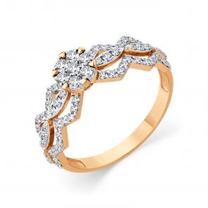 Кольцо из комбинированного золота Мастер Бриллиант с бриллиантом 20M1-409344-00-00 фото