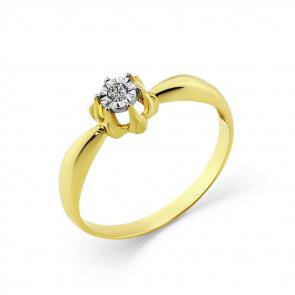 Помолвочное кольцо из комбинированного золота Мастер Бриллиант с бриллиантом 20M1-508007-00-00 фото