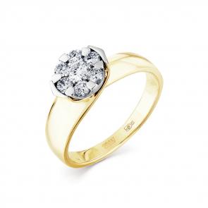 Кольцо из комбинированного золота Мастер Бриллиант с бриллиантом 20M1-508071-00-00 фото