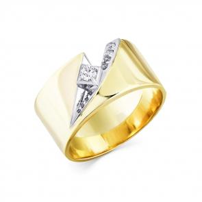 Кольцо из комбинированного золота Мастер Бриллиант с бриллиантом 20M1-508133-00-00 фото