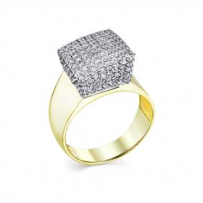 Кольцо из комбинированного золота Мастер Бриллиант с бриллиантом 20M1-508175-00-00 фото