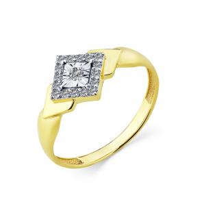 Кольцо из комбинированного золота Мастер Бриллиант с бриллиантом 20M1-508328-01-00 фото