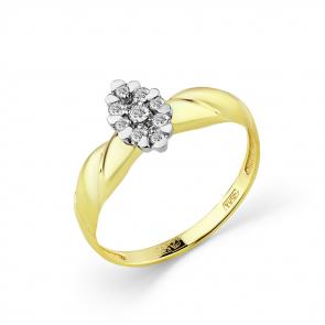 Кольцо из комбинированного золота Мастер Бриллиант с бриллиантом 20M1-508381-00-00 фото