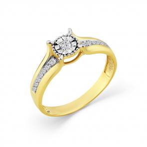 Кольцо из комбинированного золота Мастер Бриллиант с бриллиантом 20M1-508397-00-00 фото